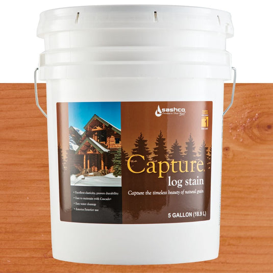 Capture Log Stain - 5 Gallons - FREE SHIPPING Sashco