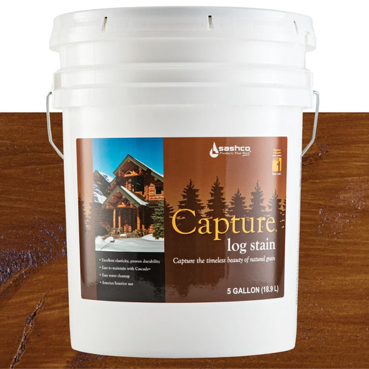 Capture Log Stain - 5 Gallons - FREE SHIPPING Sashco