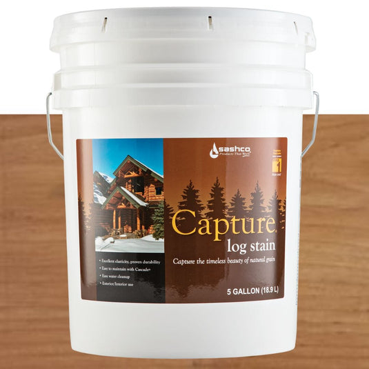 Capture Log Stain - 5 Gallons - FREE SHIPPING Sashco