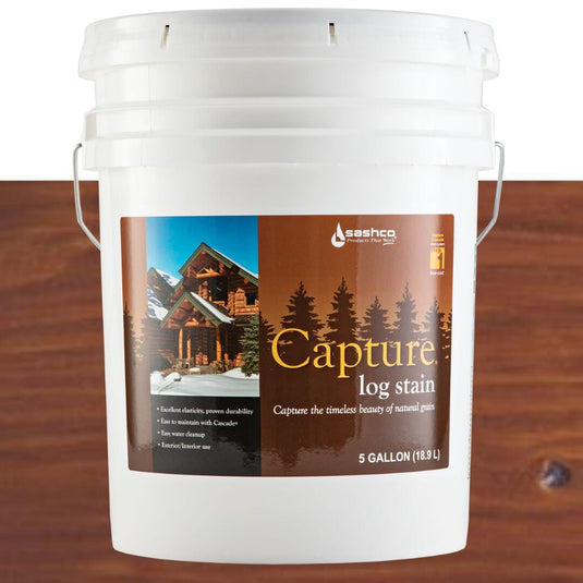 Capture Log Stain - 5 Gallons - FREE SHIPPING Sashco