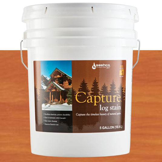 Capture Log Stain - 5 Gallons - FREE SHIPPING Sashco