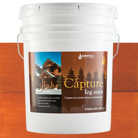 Capture Log Stain - 5 Gallons - FREE SHIPPING Sashco