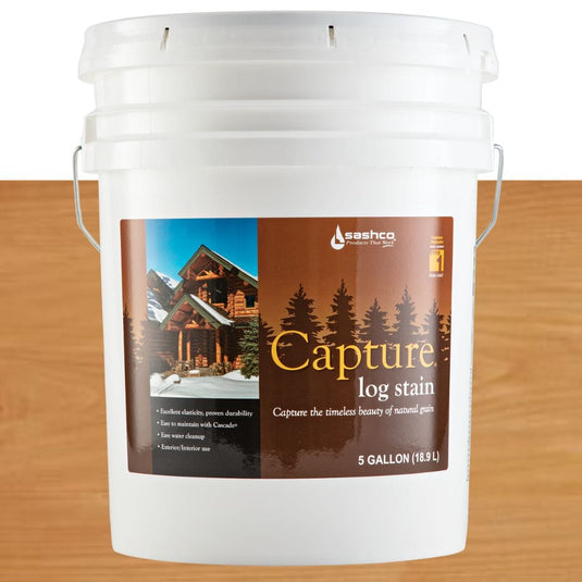 Capture Log Stain - 5 Gallons - FREE SHIPPING Sashco