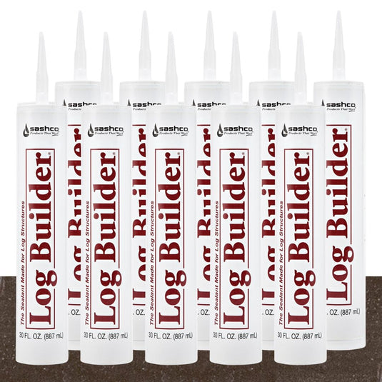 Log Builder Caulk (10) 30oz Tubes - FREE SHIPPING Sashco