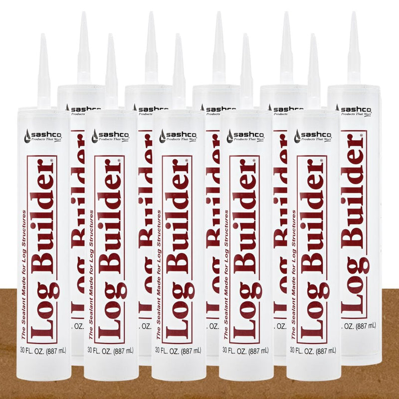 Load image into Gallery viewer, Log Builder Caulk (10) 30oz Tubes - FREE SHIPPING Sashco