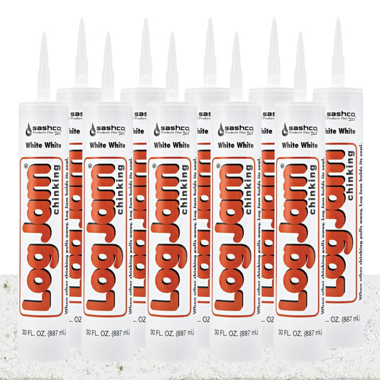 Log Jam Chinking - (10) 30oz Tubes - FREE SHIPPING Sashco