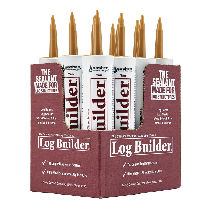 Load image into Gallery viewer, Log Builder Caulking (12) 10.5oz Tubes Sashco