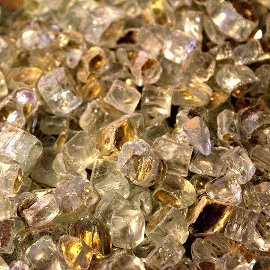 1/2 Inch Gold RF Fire Pit Glass Western Log Home Supply