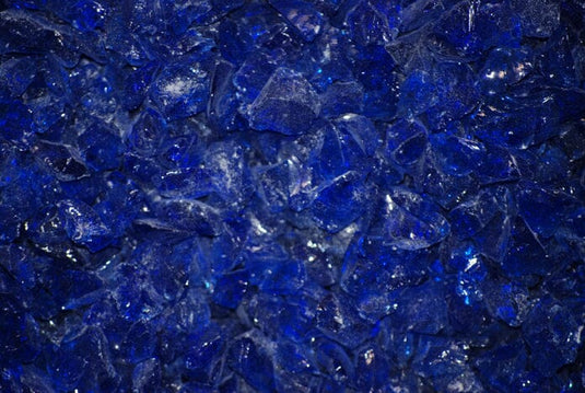 3/4 Inch CO Blue 7 Fire Pit Glass Western Log Home Supply