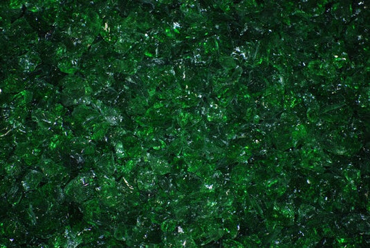 3/4 Inch CR Green 6 Fire Pit Glass Western Log Home Supply