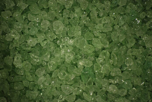 3/4 Inch FN Green 3 Fire Pit Glass Western Log Home Supply