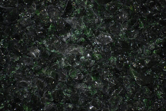 3/4 Inch Forest Green Fire Pit Glass Western Log Home Supply