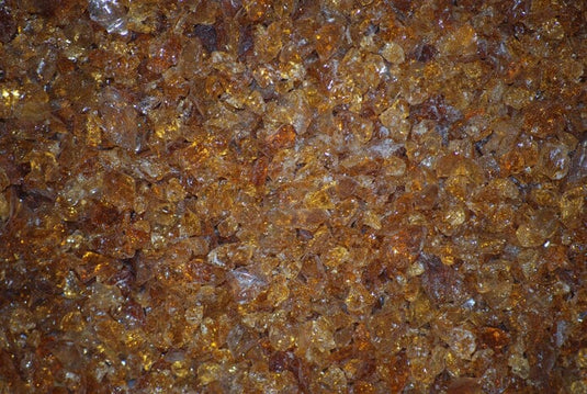 3/4 Inch GO Amber 2 Fire Pit Glass Western Log Home Supply