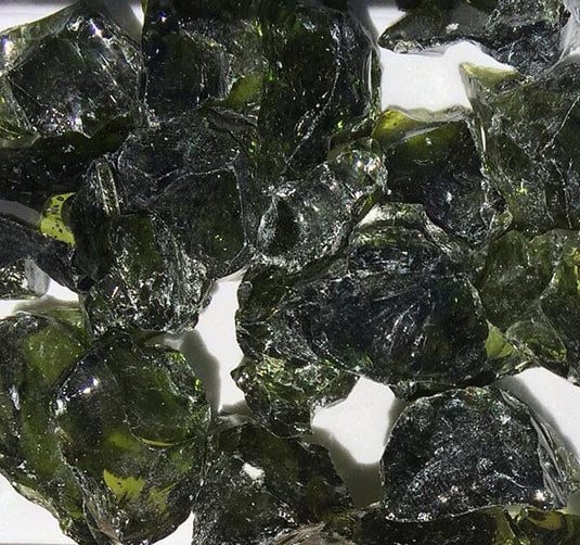 3/4 Inch Sage Green Fire Pit Glass Western Log Home Supply