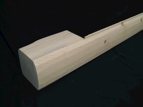 5' Spruce Rustic Hewn Corner Tail (Left or Right) Western Log Home Supply