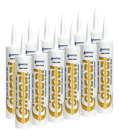 Conceal Textured Caulk (12) 10.5oz Tubes Sashco