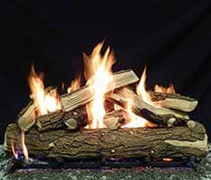 Country Split Ceramic Fire Pit Log Set Western Log Home Supply