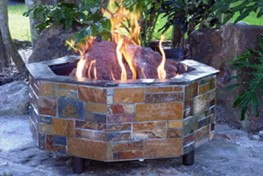 FireScapes Contemporary Octagon Gas Fire Pit Western Log Home Supply