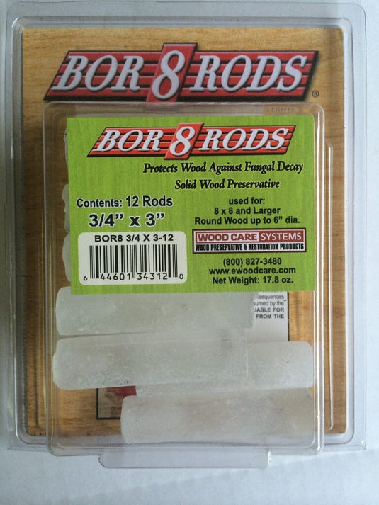 Impel Borate Rods - 3/4" x 3" (12 box, 100 box, 500 box) Western Log Home Supply