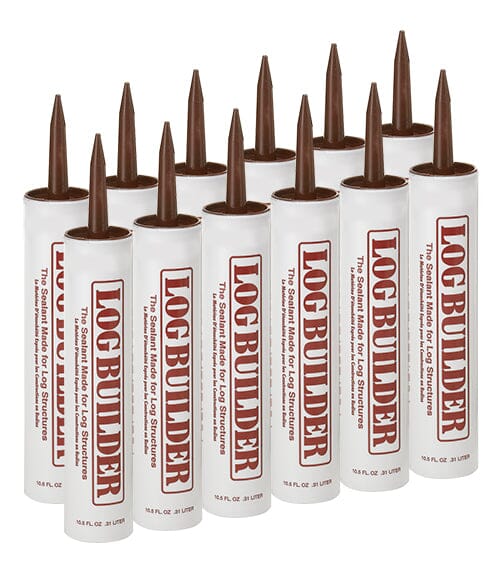 Log Builder Caulking (12) 10.5oz Tubes Sashco