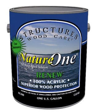 Nature One Renew Clear Exterior Finish 1 and 5 Gallons Structures Wood Care