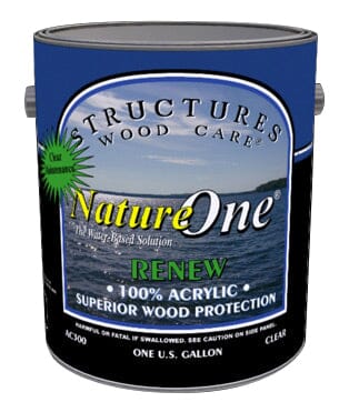 Nature One Renew Clear Exterior Finish 1 and 5 Gallons Structures Wood Care