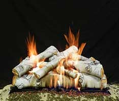 Sierra Birch Ceramic Fire Pit Log Set Western Log Home Supply