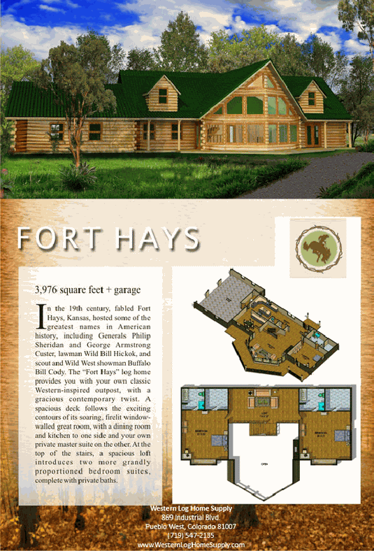 Ft. Hays CAD / PDF File Set Western Log Home Supply