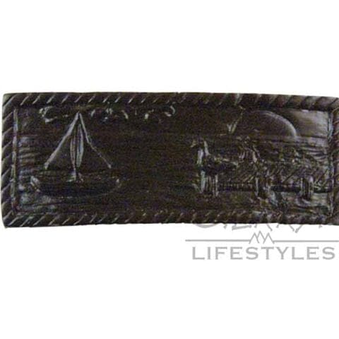 Sail Boat Scene - Black Western Log Home Supply