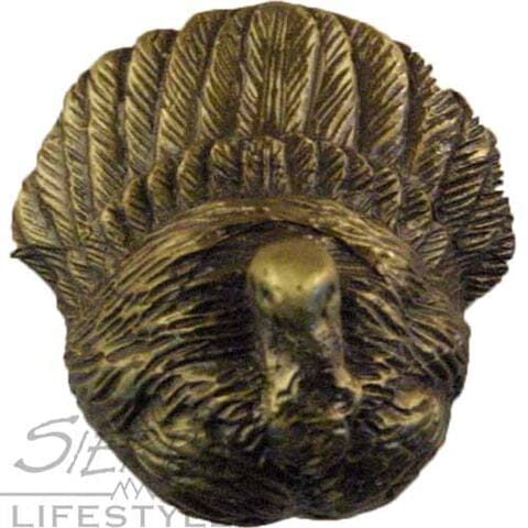 Turkey Knob-Antique Brass Western Log Home Supply