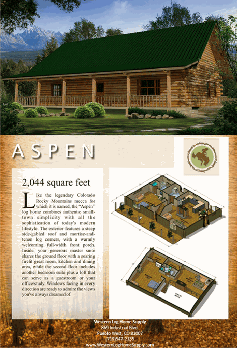 Aspen CAD / PDF File Set Western Log Home Supply