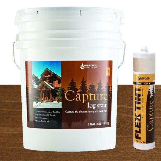 Capture Log Stain - 5 Gallons - FREE SHIPPING Sashco
