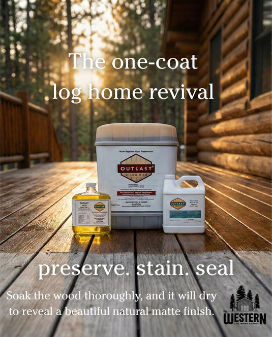 Outlast Q8 Log Oil - 5 Gallons - FREE SHIPPING Stains Outlast CTA Products
