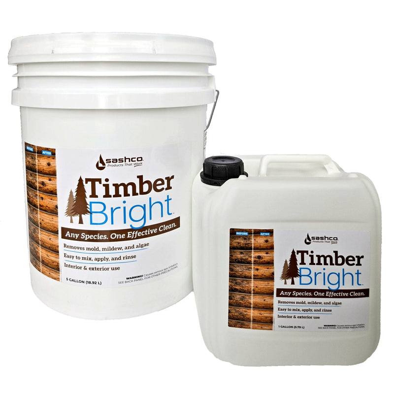 Load image into Gallery viewer, Sashco TimberBright Log &amp; Wood Cleaner 1 gallon and 5 gallon
