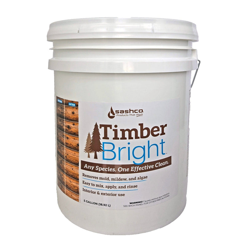 Load image into Gallery viewer, Sashco TimberBright Log &amp; Wood Cleaner 5 gallon pail
