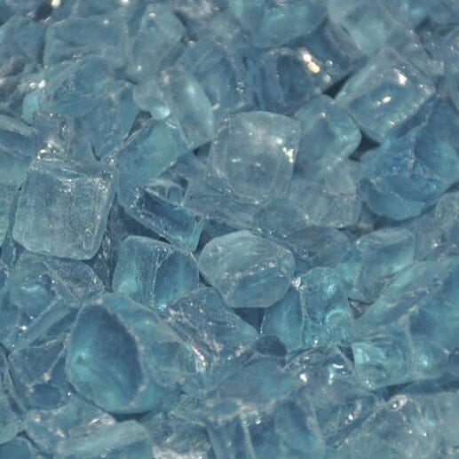 1/2 Inch Azure Blue Fire Pit Glass Western Log Home Supply