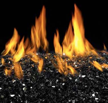 1/2 Inch Black RF Fire Pit Glass Western Log Home Supply