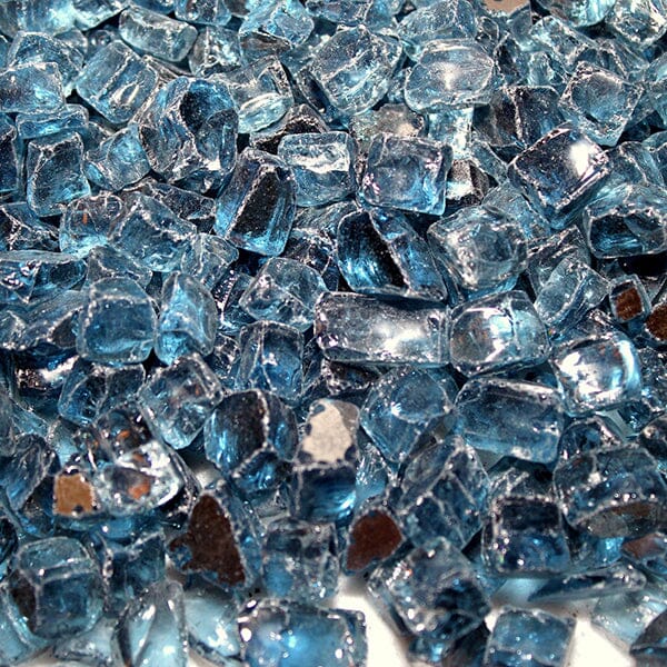 1/2 Inch Pacific Blue RF Fire Pit Glass - Fire Pit Logs, Glass, and ...