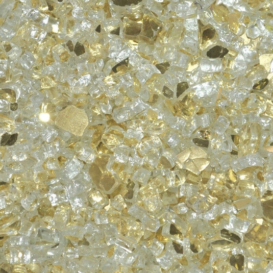 1/4 Inch Gold Reflective 1 Lb. Fire Pit Glass Western Log Home Supply