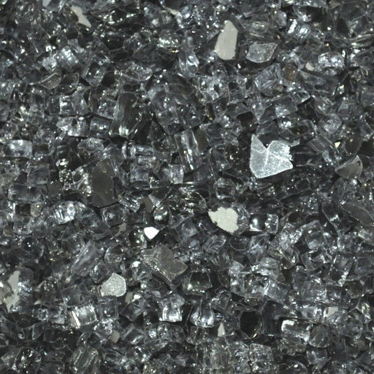 1/4 Inch Gray Reflective 1 Lb. Fire Pit Glass Western Log Home Supply