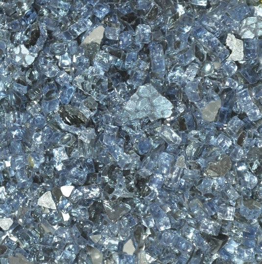 1/4 Inch Pacific Blue Reflective 1 Lb. Fire Pit Glass Western Log Home Supply