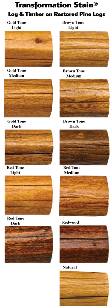 Transformation Log and Timber Stain Sample Sashco