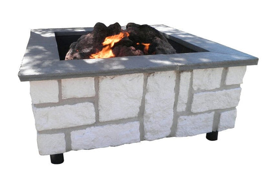 FireScapes Austin Lime Gas Fire Pit - Square or Octagon Western Log Home Supply