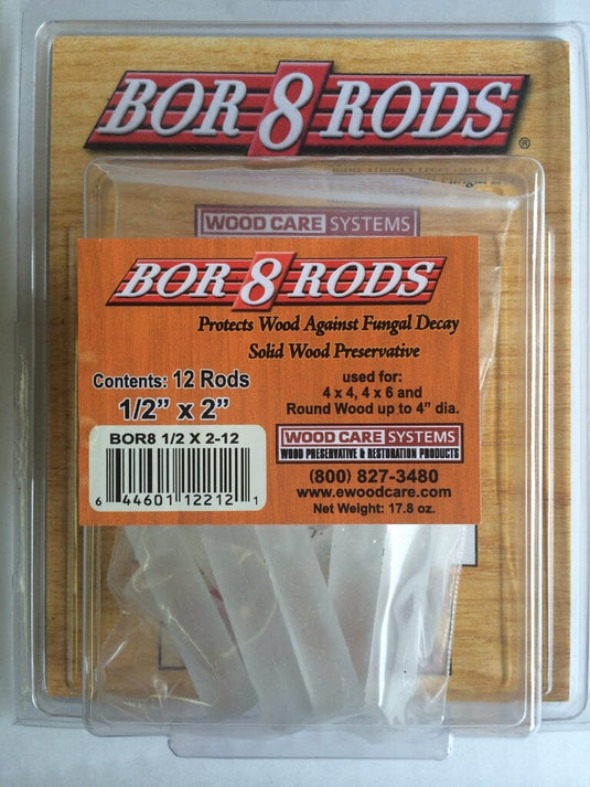 Impel Borate Rods - 1/2" x 2" (12 box, 50 box, 100 box, 400 box) Western Log Home Supply