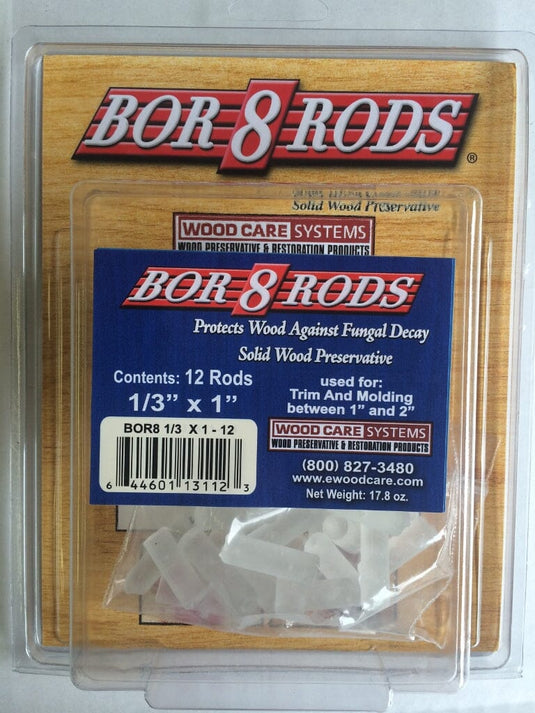 Impel Borate Rods - 1/3" x 1" (24 box, 100 box, 350 box) Western Log Home Supply