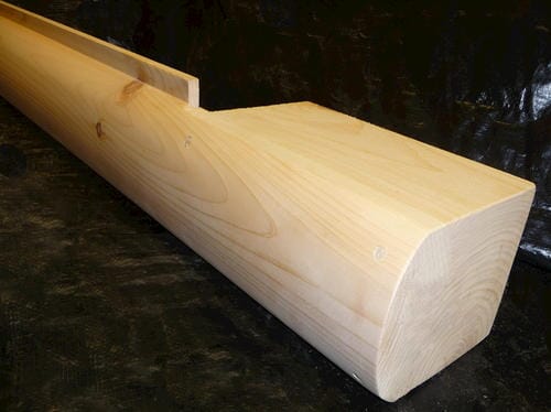 Loggers Choice 8' White Pine Smooth Corner Tail (Right or Left) Western Log Home Supply