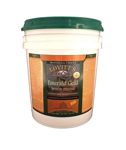 Lovitt's Emerald Gold Wood Finish Stain - 5 gallons Western Log Home Supply