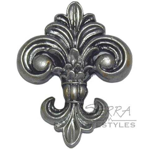 Fluer De Lis Knob - Pewter Western Log Home Supply