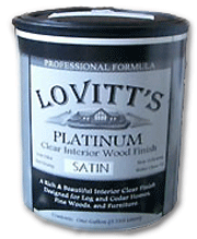 Lovitts Platinum Clear Satin Interior Finish - 1 Gallon Pail Western Log Home Supply