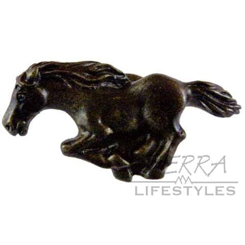 Stallion Knob-Left Facing-Bronzed Black Western Log Home Supply